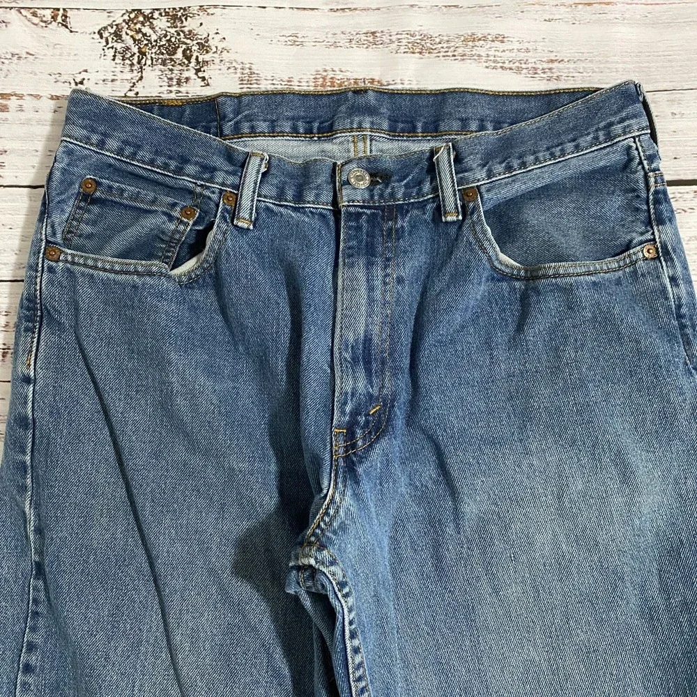 Levis‎ 550 Jeans Straight Relaxed Fit Blue Cotton Men's Size 34x32 (Fits 32x29)